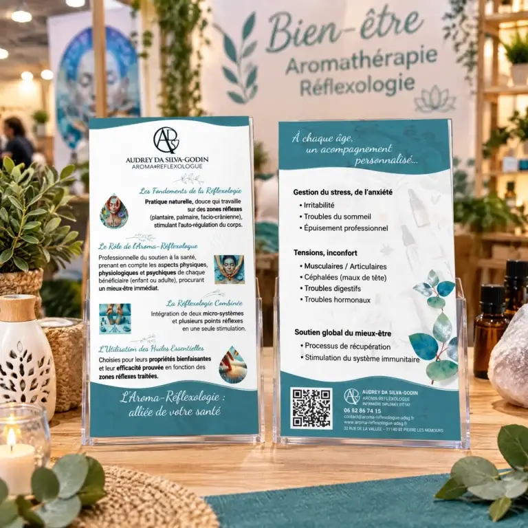 Plaquette commerciale ADSG Aroma-Réflexologie
